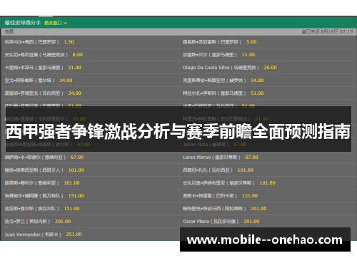 西甲强者争锋激战分析与赛季前瞻全面预测指南